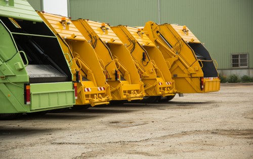 Emergency waste removal team in action